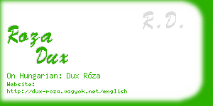 roza dux business card