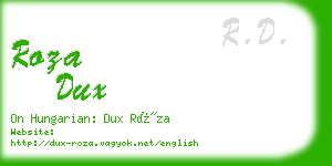 roza dux business card